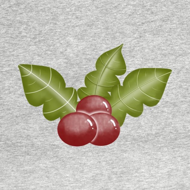 Cute cherries christmas decoration by Onanong art design shop.